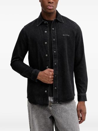 Marc O'Polo logo-embroidered shirt - Grijs