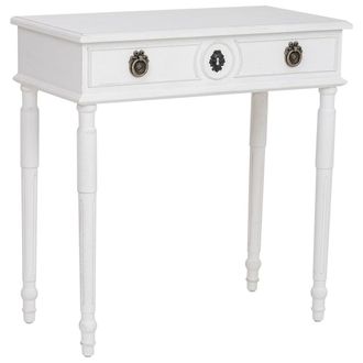 Wanderlust Deco Recibidor De Madera Blanco 71x36.5x74h Cm