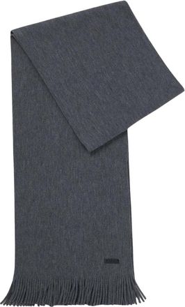 HUGO BOSS Albas Winter Sjaal - Heren - Wintersjaals - Grijs - ONE Size - Leer - Accessoires