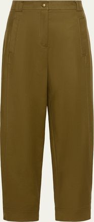 Max Mara Mid-Rise Barrel-Leg Ankle Pants