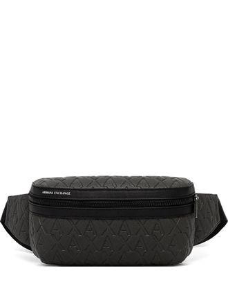 A|X Armani Exchange logo-debossed belt bag - Grey