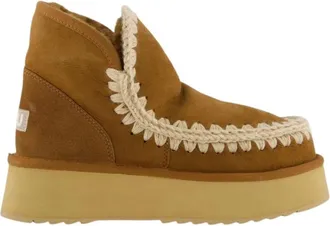 Mou Dames Mini Eskimo Platform Cognac - Dames - Schoenen - Bruin - Maat: 38 EU