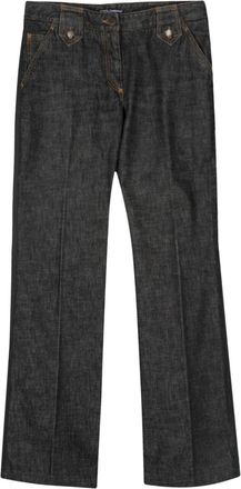 Dolce & Gabbana 2000s side-stripe jeans - women - Cotton - 44 - Black