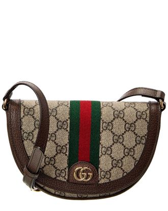 Gucci Ophidia Mini Gg Supreme Canvas & Leather Shoulder Bag