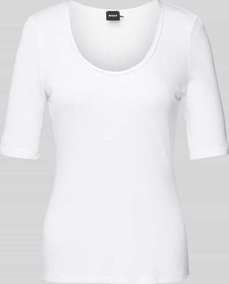 HUGO BOSS T-Shirt mit Rundhalsausschnitt Modell Ejita in Weiss, Gr&ouml;&szlig;e M