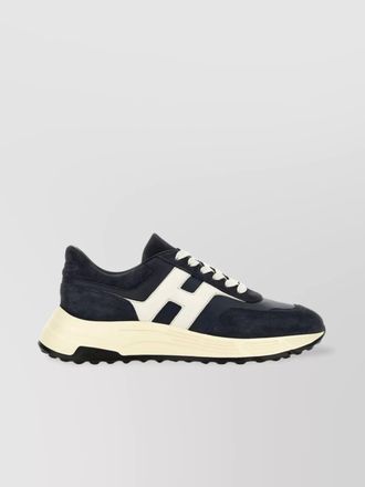 Hogan lightweight suede and nappa leather sneakers