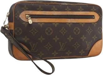 Louis Vuitton Pre-owned Clutches, female, Brown, Size: ONE SIZE Pre-owned Vintage Canvas Clutch