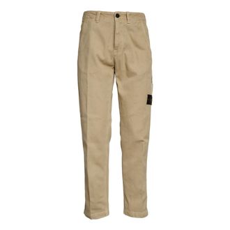 Stone Island Straight Trousers, male, Beige, Size: W29 Straight Trousers