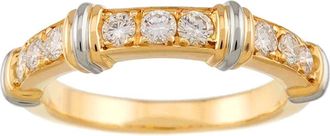 Cartier Yellow Gold (18K) White Gold (18K) Band Ring (Pre-Owned)