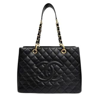 Chanel Pre-owned Vintage Tote Bag - Dames - Pre-owned - Zwart - Maat: ONE Size Leer