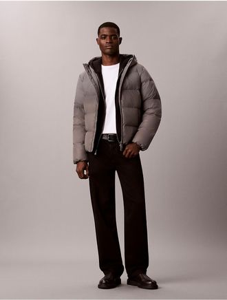 Calvin Klein Jeans Calvin Klein Mens Reflective Ombre Down Puffer Jacket - Grey - 2XL