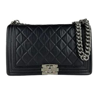 Chanel Pre-owned Vintage Schoudertas - Dames - Pre-owned - Zwart - Maat: ONE Size Leer