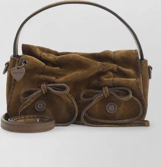 Acne Studios micro suede crossbody shoulder bag leather