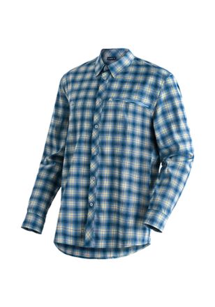 Maier Sports Outdoorhemd MAIER SPORTS Kasen L/S M, Herren, Gr. 46, Normalgr&ouml;ssen, blau, 97% Polyester, 3% Elasthan, Hemden Outdoorhemd, Herren Hemd, langarm Karohe