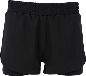ENDURANCE Yarol 2-in-1 Shorts Laufshorts f&uuml;r Damen | schwarz