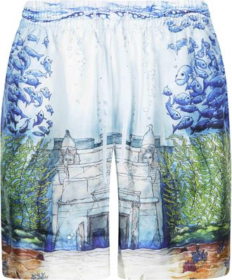 Casablanca Sporchid Silk Vibrant Shorts