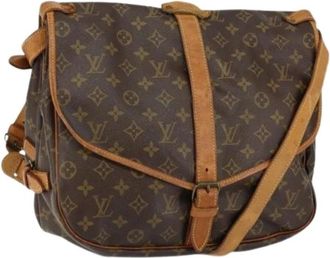 Louis Vuitton Pre-owned Cross Body Bags, female, Brown, Size: ONE SIZE Pre-owned Vintage Canvas Cross Body Bag