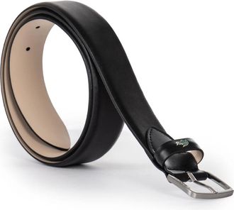 Lacoste Accessoires, Heren, Zwart, 105 CM, Leer, Gladde Leren Riem