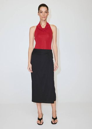 Mango Gonna avvitata increspata grigio antracite - Donna - XS - MANGO