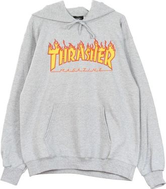 Thrasher Flame hoodie - Heren - Hoodies - Grijs - L - Hoodies & sweatvesten