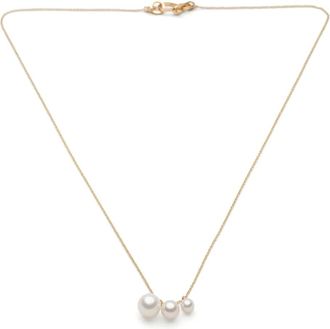 Sophie Bille Brahe 14kt yellow gold Stella pearl pendant necklace - Goud