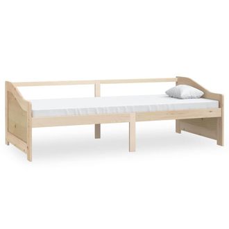 Berkfield Home 3-Seater Day Bed Solid Pinewood 90x200 cm in Light Tan