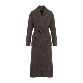 Brunello Cucinelli Brown Wool And Cashmere Coat-Donna
