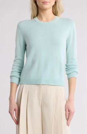 TWP Jill Crewneck Cashmere Sweater in Pale Aqua at Nordstrom Rack, Size X-Small