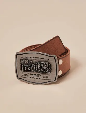 Lucky Brand Plaque Buckle Belt