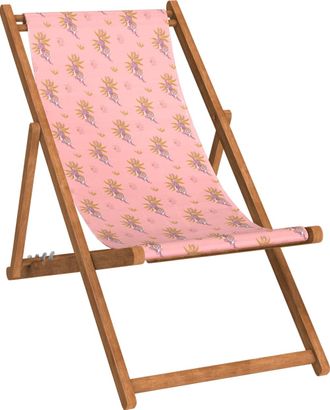 Vent de Boh&egrave;me Silla plegable de haya con estampado de tigres rosa