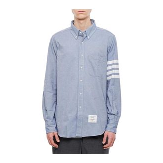 Thom Browne Heren, Overhemden, Blauw, Maat: M Katoen