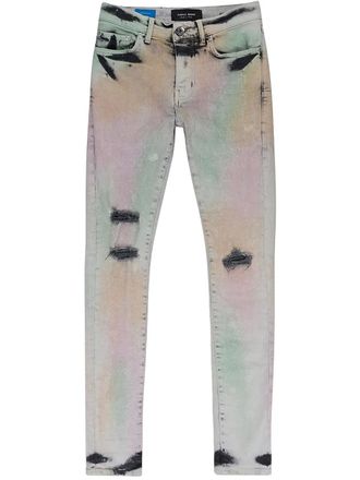 Purple P001 Muted Acid Camo straight jeans - Grijs