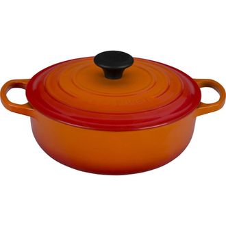 LE CREUSET Signature 3.5-Quart Sauteuse Oven in Flame at Nordstrom