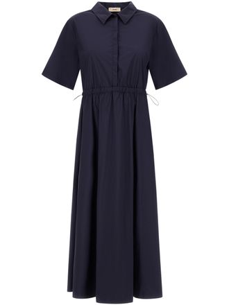 Herno Midi Dress with Classic Shirt Collar