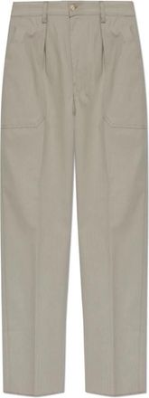 Eleventy Visgraatpatroon Broek - Heren - Straight fit broeken - Beige - W33 - Katoen - Broeken