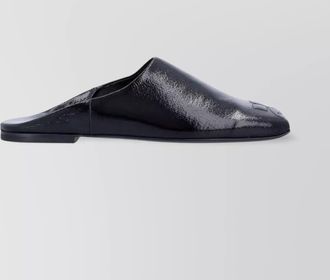 Courrèges shiny embossed square toe mule