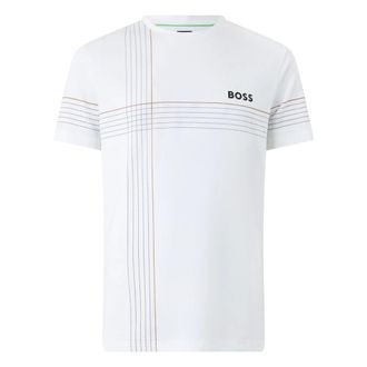 HUGO BOSS T-Shirt Slim-Fit in Jersey Elasticizzato Active - - Tops - Uomo - Bianco - S