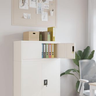 vidaXL Armario Archivador De Acero Blanco 90x40x40 Cm Vidaxl