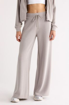 Zella Ultra Soft Wide Leg Pants in Grey Earl at Nordstrom, Size Xx-Large