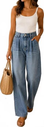 Judy Blue Featherweight Baggy Elastic Jeans In Blue