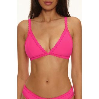 BECCA by Rebecca Virtue Bella Bikini Top in Strawberry at Nordstrom, Size Medium