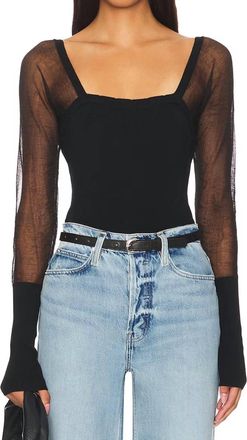 Superdown Intimately Fp Night After Night Long Sleeve Top In Black