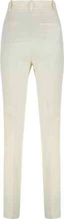 Pinko Womens Trousers Skinny High-Waisted Cream Polyester