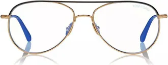 Tom Ford Aviator Full Rim Eyeglasses - Gold