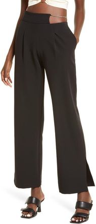 Amy Lynn Cutout High Waist Pants in Black at Nordstrom, Size Small