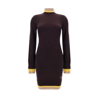 Fendi Dames, Jurken, Paars, Maat: 2XS Wol