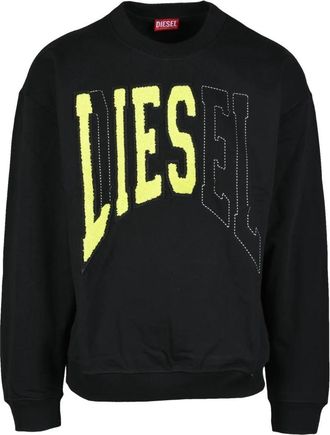 Diesel Sweatshirt - Heren - Sweatshirts - Zwart - M - Katoen - Hoodies & sweatvesten