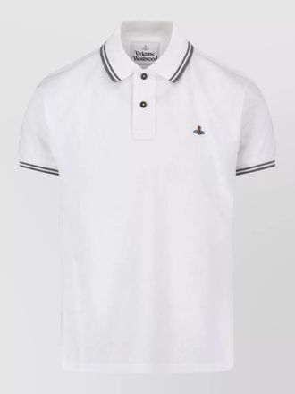 Vivienne Westwood polo shirt short sleeves ribbed cuffs collar