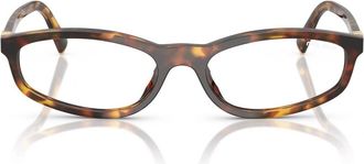 Miu Miu Havana 0MU A06S Acetate Geometric Glasses