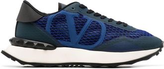 Valentino Garavani VLogo Signature low-top sneakers - men - Calf Leather/Fabric/Fabric - 41 - Blue